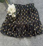 NİEUW, zwart rokje met gouden stippen, maat S/M, Kleding | Dames, Rokken, Maat 38/40 (M), Zwart, Nieuw, Ophalen of Verzenden