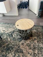 Draadstaal bijzettafel, Ophalen, Minder dan 55 cm, Rond, Zo goed als nieuw