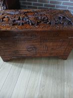 Dekenkist heel mooi snijwerk, Huis en Inrichting, Woonaccessoires | Kisten, Ophalen, Overige materialen, Gebruikt, 100 tot 150 cm