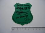 sticker 27MC station Jumbo jet 27 mc bakkie zutphen oud, Verzamelen, Verzenden