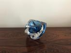 Mooie kandelaar Van Saint Lambert VSL blauw, Antiek en Kunst, Antiek | Glas en Kristal, Ophalen of Verzenden