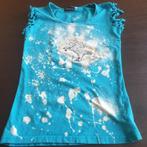 Upcycled blauw eenhoorn shirt maat S 1804, Blauw, Zonder mouw, Ophalen of Verzenden, Zo goed als nieuw