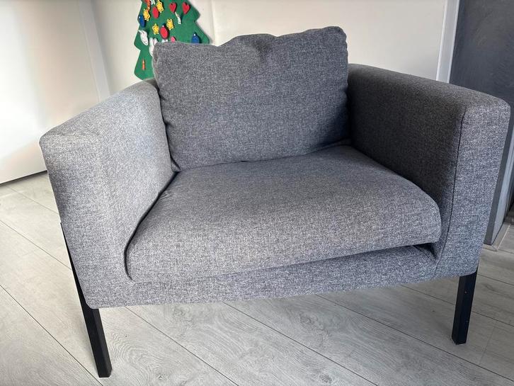 IKEA Koarp Fauteuil - Gunnared middengrijs, Huis en Inrichting, Fauteuils, Gebruikt, Stof, 75 tot 100 cm, Ophalen