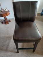 4 Prima Eetkamerstoelen - Bruin kunst Leer, Huis en Inrichting, Stoelen, Ophalen, Zo goed als nieuw, Vier