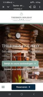 2x Sauna entree twv €85,=/€91,=, Twee personen, Cadeaubon, Spa of Sauna