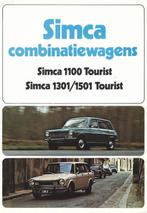 Folder Simca 1100 , 1301 en 1501 Tourist 1974, Boeken, Auto's | Folders en Tijdschriften, Gelezen, Verzenden