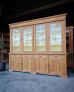 Antieke grenenhouten winkelkast | Brede winkelvitrine #2579, Ophalen of Verzenden