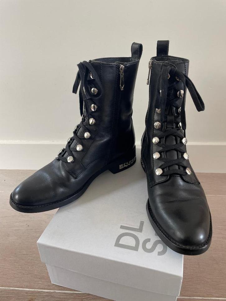 Laarsjes leer van What For mt 39 zwart!!, Kleding | Dames, Schoenen, Zo goed als nieuw, Lage of Enkellaarzen, Zwart, Ophalen of Verzenden