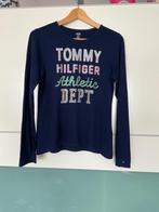 Tommy Hilfiger donkerblauwe longsleeve met print, mt 176 zgn, Kinderen en Baby's, Kinderkleding | Maat 176, Meisje, Ophalen of Verzenden