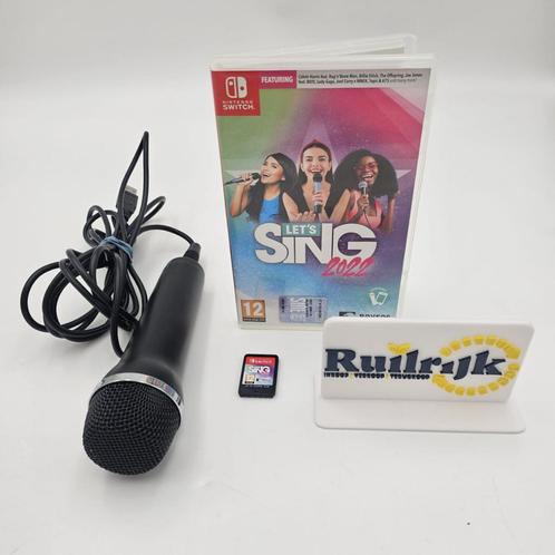 Let's Sing! 2022 met microfoon - Nintendo Switch game, Spelcomputers en Games, Spelcomputers | Nintendo Switch, Zo goed als nieuw