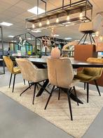 6x velvet stoel - velvet stoelen - stoel velours set van 6, Ophalen, Nieuw, Stof, Vijf, Zes of meer stoelen