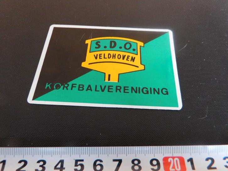 sticker Veldhoven S.D.O.  Korfbalvereniging Korfbal, Hobby en Vrije tijd, Stickers en Plaatjes, Zo goed als nieuw, Sticker, Ophalen