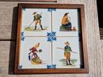 Koninklijke Tichelaar Makkum, 4 polygoon tegels, Antiek en Kunst, Antiek | Wandborden en Tegels, Ophalen of Verzenden