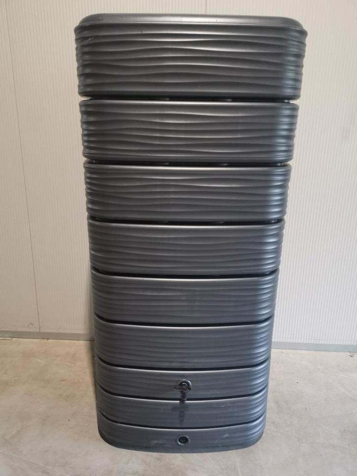 Regenton 650 liter antraciet - Demo model, Tuin en Terras, Regentonnen, Zo goed als nieuw, Kunststof, 150 liter of meer, Met kraantje