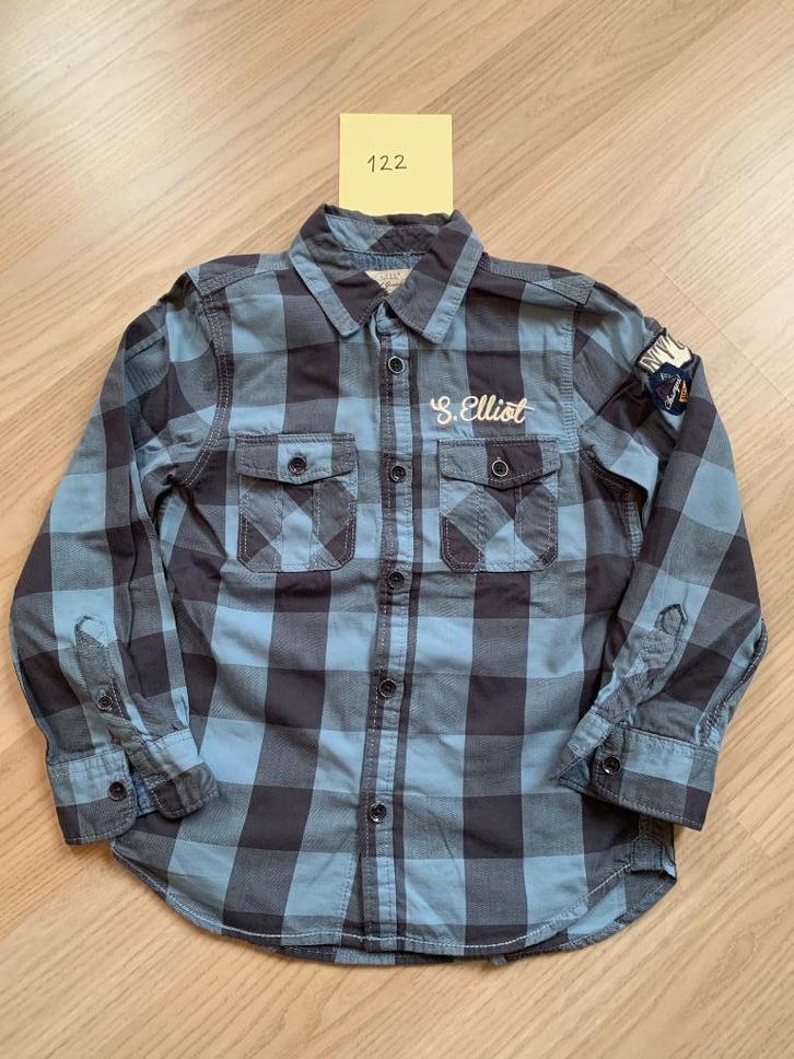 2 leuke houthakkers blousen/overhemden maat 122, als nieuw!, Kinderen en Baby's, Kinderkleding | Maat 122, Zo goed als nieuw, Jongen of Meisje