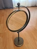 Vintage make up spiegel | metaal | kleur brons, Huis en Inrichting, Woonaccessoires | Spiegels, Ophalen of Verzenden, Rechthoekig