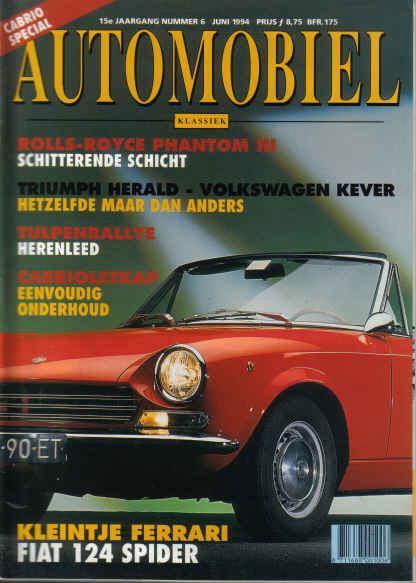 Automobiel 6 1994 : Fiat 124 Spider - Ruska Buggy - Triumph, Boeken, Auto's | Folders en Tijdschriften, Gelezen, Algemeen, Ophalen of Verzenden
