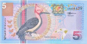 Suriname 5 gulden 2000 beschikbaar voor biedingen