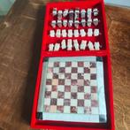 Vintage schaakspel van marmer, Hobby en Vrije tijd, Gezelschapsspellen | Bordspellen, Ophalen, Zo goed als nieuw