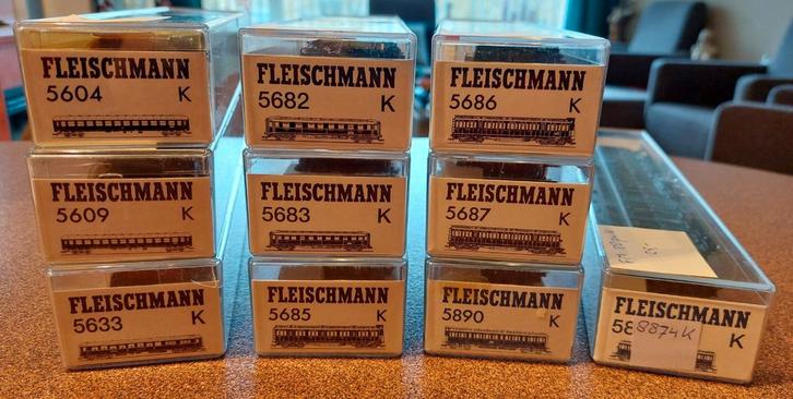 Te koop:Fleischman wagons uit verzameling, meeste nieuwstaat, Hobby en Vrije tijd, Modeltreinen | H0, Zo goed als nieuw, Wagon