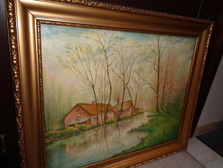 F.v.d. Broucke (1884)-Prachtig schilderij -Zie BENEZIT, ARTO, Antiek en Kunst, Kunst | Schilderijen | Klassiek, Ophalen of Verzenden