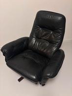 Vintage G-Mobil Göte Möbler Leren Draaistoel, Huis en Inrichting, Fauteuils, Ophalen, Gebruikt, 50 tot 75 cm, Leer