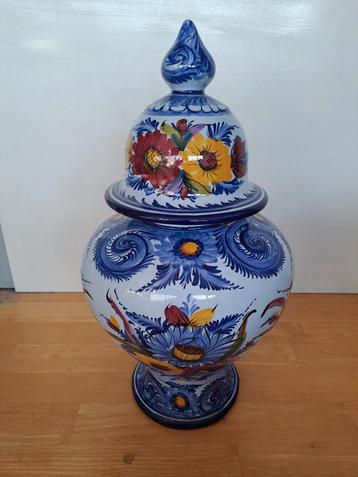 Vintage Alcobara Portugal Vaas met deksel - Aardewerk beschikbaar voor biedingen