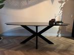Ovale tafel 220x100cm | keramiek - marmerlook blad | Kas20, Huis en Inrichting, Tafels | Eettafels, Ophalen, 100 tot 150 cm, 200 cm of meer