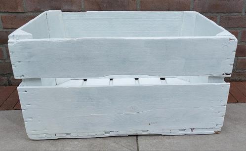 Houten veilingkist wit, Huis en Inrichting, Woonaccessoires | Kisten, Gebruikt, Minder dan 50 cm, Minder dan 50 cm, 50 tot 100 cm