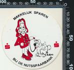 Sticker: Nutsspaarbank - Makkelijk sparen, Verzamelen, Ophalen of Verzenden, Zo goed als nieuw, Bedrijf of Vereniging