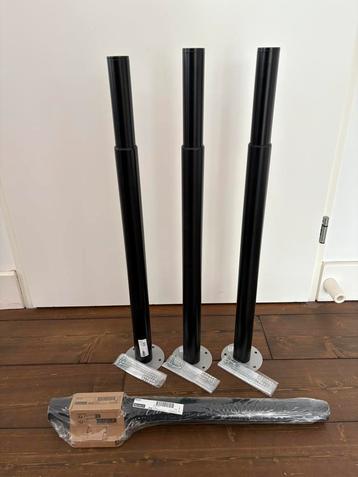 OLOV, zwart, 4x tafelpoot verstelbaar (60-90 cm) beschikbaar voor biedingen