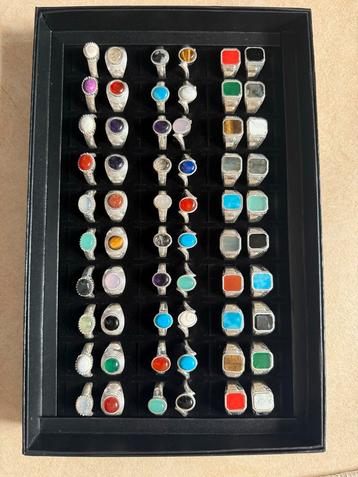 Zilver plated ringen met Echte Steen - Dames/Heren beschikbaar voor biedingen