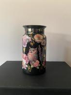 Decoupage vaas Uil, vlinder en bloemen, Ophalen, Overige kleuren, Nieuw, Glas