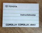 Handleiding instructie boekje Toyota Corolla 4WD, Auto diversen, Handleidingen en Instructieboekjes, Ophalen of Verzenden