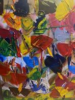 Krachtig Schilderij "Mariposa" incl lijst, Gesigneerd., Antiek en Kunst, Kunst | Schilderijen | Abstract, Ophalen of Verzenden