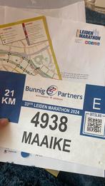 Startnummer Leiden halve marathon / 21 km, Tickets en Kaartjes, Sport | Overige, Oktober, Eén persoon