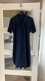 NED mooie donkerblauwe stretch overhemdjapon mt L, Maat 38/40 (M), Blauw, Ophalen of Verzenden, Zo goed als nieuw