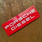 Emaille Schild PORSCHE DIESEL Dealer Bord Plaat Vintage Oud, Verzamelen, Merken en Reclamevoorwerpen, Verzenden, Gebruikt, Reclamebord