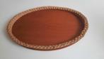 Vintage pitriet ovaal dienblad, Ophalen of Verzenden, Gebruikt, Ovaal, Hout