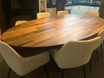 Gelamineerd houten ovale eettafel zonder stoelen, Huis en Inrichting, Tafels | Eettafels, 100 tot 150 cm, 200 cm of meer, Ophalen of Verzenden