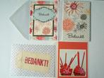 bedankt kaarten 4 samen 0,20 kaarsjes kaart dankjewel, Ophalen of Verzenden, 1980 tot heden, Ongelopen