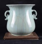 Chinese porcelain - Ge Yao 'Kraakglazuur' vaas H22cm (001), Verzenden