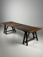 Landelijke eettafel 300cm schagen, Ophalen, Gebruikt, Teakhout, 200 cm of meer
