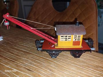 Blikken Kraanwagon, bijna 100 jaar oud, Märklin spoor 0 beschikbaar voor biedingen