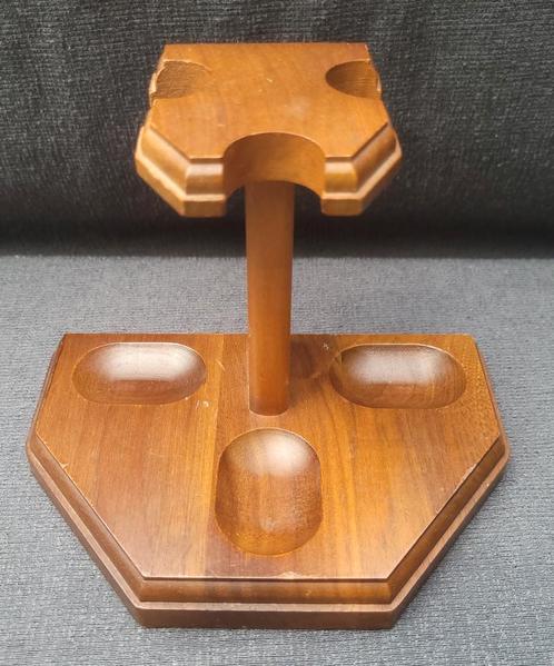 Houten Pijpenstandaard voor 3 Pijpen, Verzamelen, Rookartikelen, Aanstekers en Luciferdoosjes, Ophalen of Verzenden