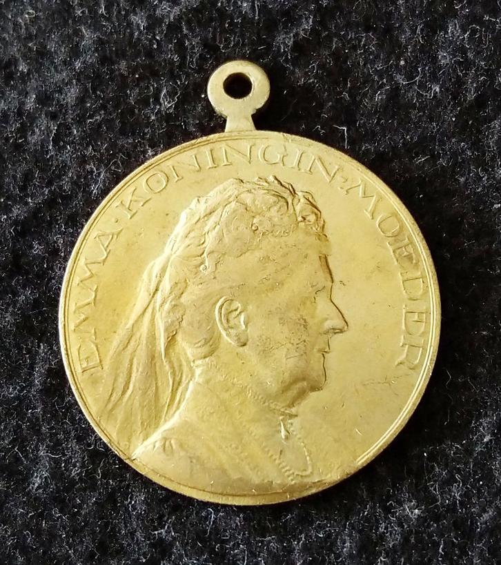 penning Koningin Emma koningin Moeder (lot 3), Postzegels en Munten, Penningen en Medailles, Overige materialen, Nederland, Ophalen of Verzenden