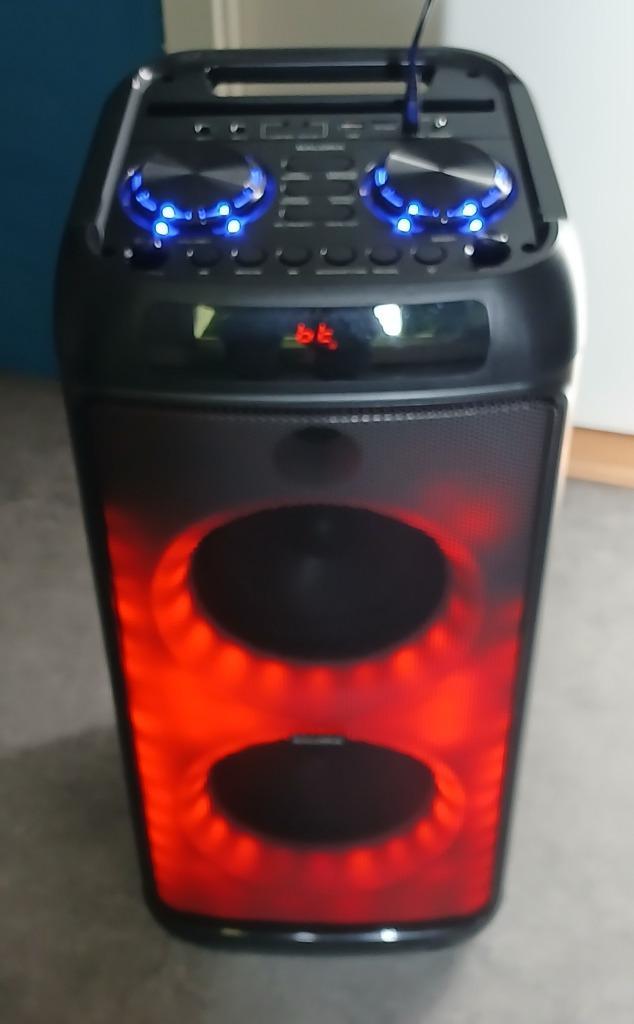 karaoke partybox Salora L1, Audio, Tv en Foto, Karaoke-apparatuur, Zo goed als nieuw, Complete set, Ophalen