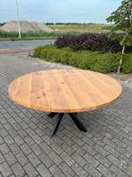 Eikenhoute eettafel rond, Huis en Inrichting, Tafels | Eettafels, Ophalen, Nieuw, Vijf personen of meer, Rond