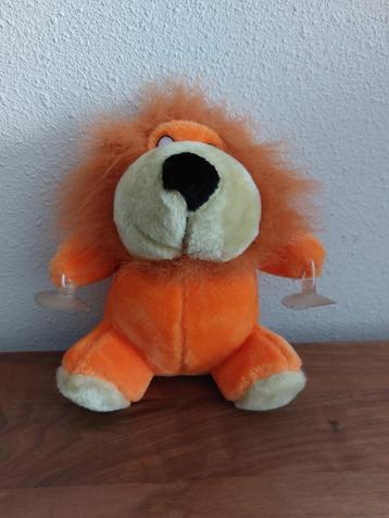 Oranje leeuwje Raam mascotte ongeveer 20cm