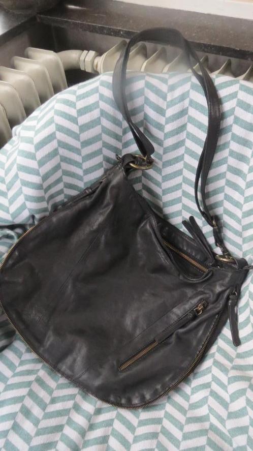 Aunts & Uncles leren tas, ruim, grootte verstelbaar met rits, Sieraden, Tassen en Uiterlijk, Tassen | Schoudertassen, Zo goed als nieuw